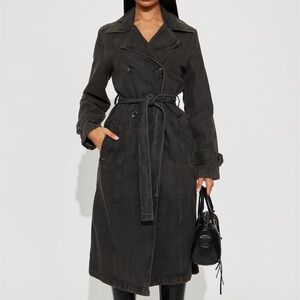 Women's Black Trench Coat